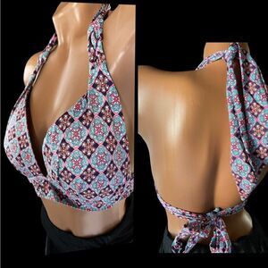 Liz Claiborne l Bikini Top l 10 l Tie Back l EUC